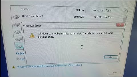 Windows cannot be installed to this disk. the selected disk has an MBR partition table | fix in 2min