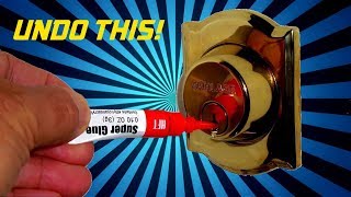 How To Open Deadbolts & Locks Filled With Super Glue