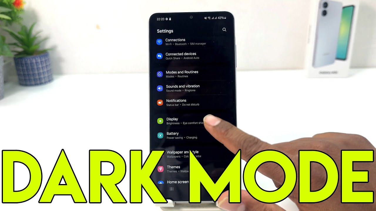 How To Enable DARK MODE on Samsung Galaxy A06 - YouTube