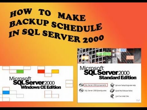 How to create a backup Maintenance Plan in SQL Server 2000