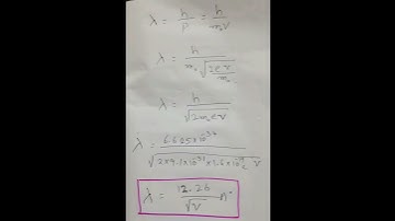 de Brogile wavelength associated with an electron.