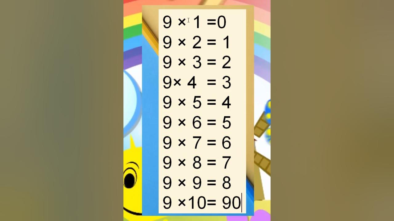 Trick Table of 9 YouTube