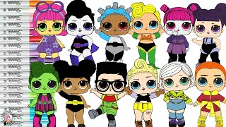 Lol Surprise Dolls Repainted As Teen Titans Go Starfire Raven Beast Boy Robin Cyborg Blackfire Flash