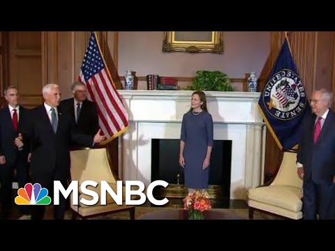 Amy Coney Barrett Kicks Off Capitol Hill Visit With McConnell Meeting | Hallie Jackson | MSNBC