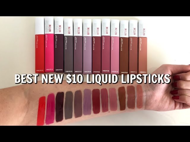 MAYBELLINE SUPERSTAY MATTE INK LIQUID LIPSTICKS - Lip Swatches + Review -  YouTube