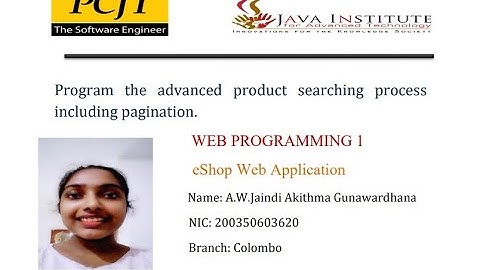 Program the advanced product searching process including pagination.