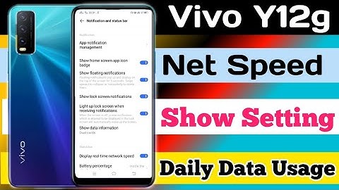 How To Show Daily Data Usage On Vivo Y12g || Vivo Y12g Real-time Network Speed ||Vivo Y12g Net Speed