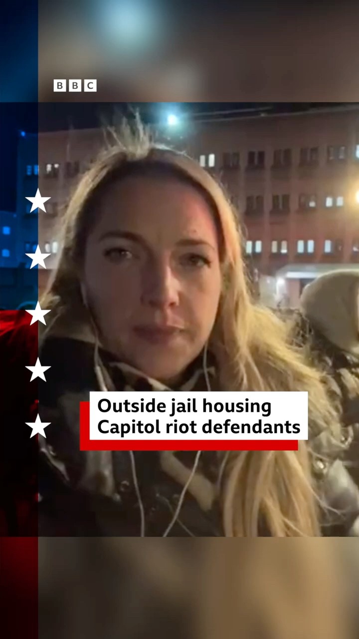 Outside jail housing Capitol riot defendants. #DonaldTrump #CapitolRiots #BBCNews