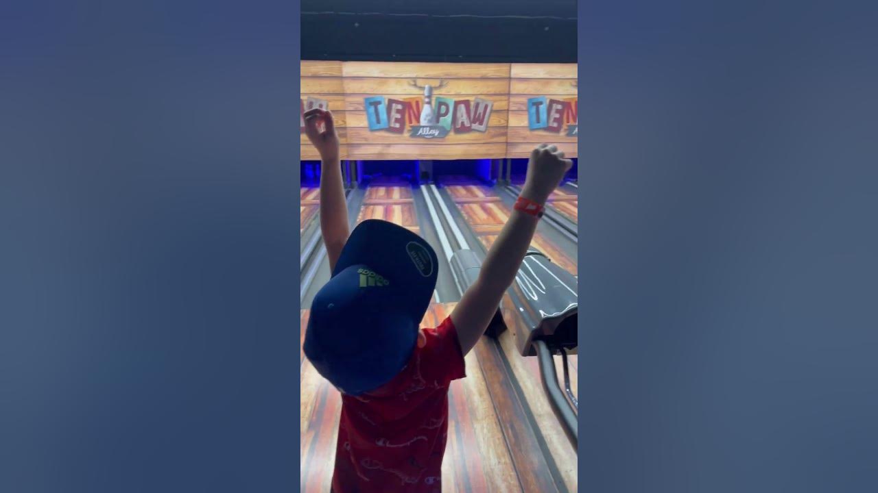 Bowling magic with my 6yo Spare then Strike Witness the champ in action