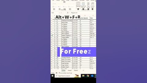 How to Freeze Row in Excel,#education #excel