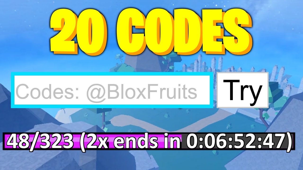 NEW* ALL WORKING UPDATE 20 CODES FOR BLOX FRUITS! ROBLOX BLOX FRUITS CODES  