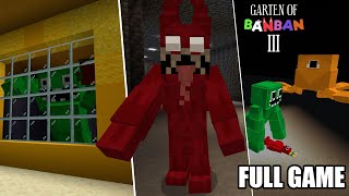 Garten of Banban 3 In Minecraft Map Full Gameplay