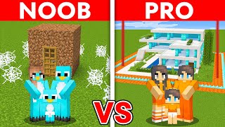 Minecraft: NOOB vs PRO: SAFEST SECURITY HOUSE BUILD CHALLENGE TO PROTECT MY FAMILY screenshot 5