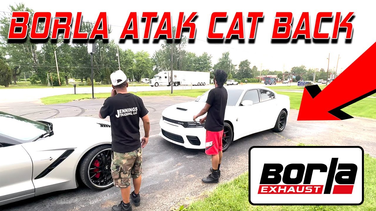 INSTALLING BORLA ATAK EXHAUST SPLITTER AND DIFFUSER TO MY HELLCAT RED ...