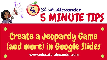Create a Jeopardy Game and More in Google Slides