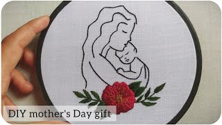 DIY Mother's day gift idea ❤️ || mother's Day Embroidery video || Let's Explore screenshot 5