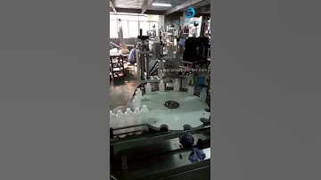 Autamtic rotary plastic bottle double heads capping machine cap feeding screw capper line