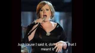 Video thumbnail of "Adele Rumour has it Instrumental Lyrics"