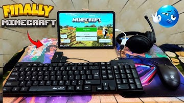 Playing Minecraft with keyboard and mouse in mobile!
