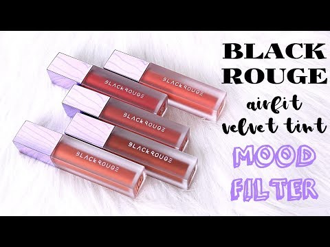 Bảng Màu Son Black Rouge Ver 2 - BIYW Review Chapter: #95 BLACK ROUGE AIR FIT VELVET TINT MOOD FILTER SWATCH & REVIEW