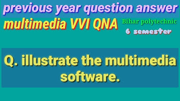 MULTIMEDIA | 6 semester | illustrate the multimedia software.