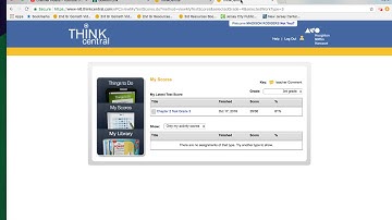 Viewing Scores on GoMath Think Central