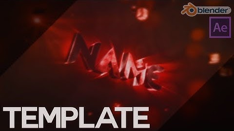 [BLENDER + AE] RED SYNC INTRO TEMPLATE #29 + How to Render