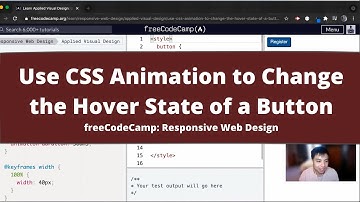 Use CSS Animation to Change the Hover State of a Button (Applied Visual Design) freeCodeCamp