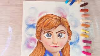 Soft Pastel Drawing ~ Princess Anna / 粉彩绘画 ~ 安娜公主 (2) screenshot 5