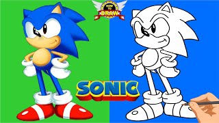 How to draw SONIC THE HEDGEHOG 2021 | Sega Genesis Sonic 2 screenshot 1