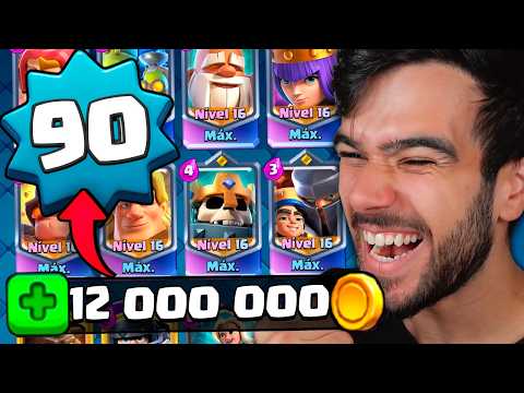 I SPENT 12 MILLION GOLD AND BEAT CLASH ROYALE (LEVEL 90)!!