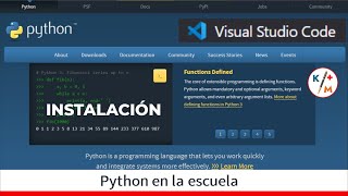 Python en la escuela 0. Instalación y configuración de Python y Visual Studio Code. Hola Mundo.