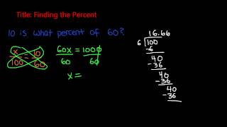 In this video you will learn how to find the percent a problem. is
third on three types of problems. best way to...