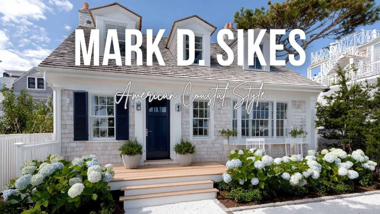 Timeless American Coastal Style inspired by Mark D  Sikes with crisp white navy and soft blue