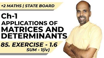 Class 12 | Ex - 1.6 | Q.No. 1(iv) | Applications of Matrices & Determinants State Board | ram maths