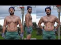 Hunk trains outdoors