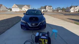 Charging Nissan Leaf with generator while powering RV