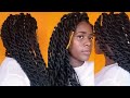 JUMBO SENEGALESE TWIST ON 4C NATURAL HAIR || RUBBER BAND METHOD(PROTECTIVE STYLE)