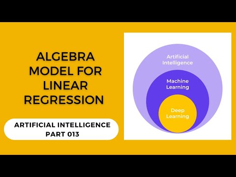 Algebra model for Linear regression | Artificial intelligence - Part ...