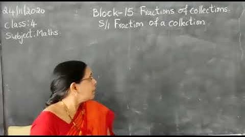 Date:24/11/20 Class:04 Subject:Maths Block 15 Fractions of collections  S1 Fractions of collection