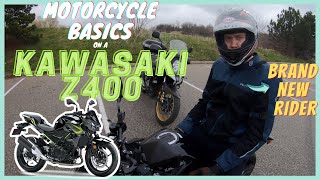 MOTORCYCLE BASICS on a Kawasaki Z400  Teaching my friend to ride