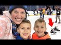 First Hockey Game and Ice Skating Fun!