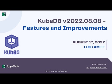 KubeDB v2022.08.08 Features, and Improvements