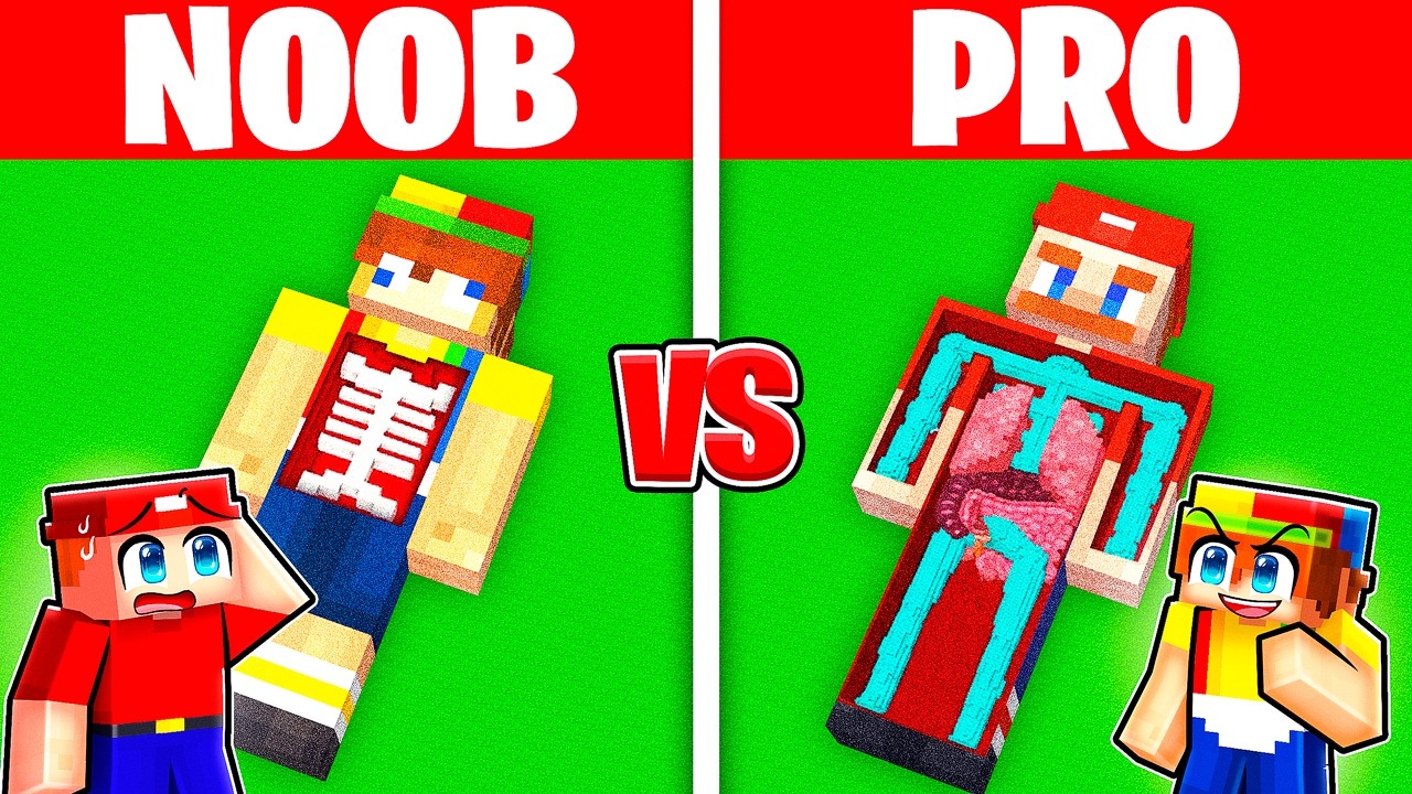 NOOB vs PRO: Secret Inside Body House Build Battle!