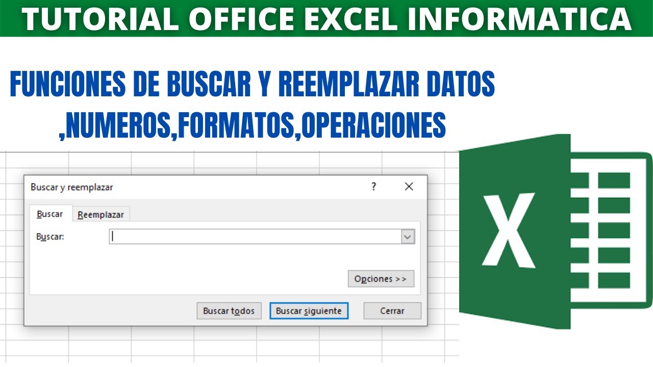BUSCAR Y REEMPLAZAR EN EXCEL / SUSTITUIR DATOS EXCEL BASICO YouTube BUSCAR Y REEMPLAZAR EN EXCEL / SUSTITUIR DATOS EXCEL BASICO YouTube
