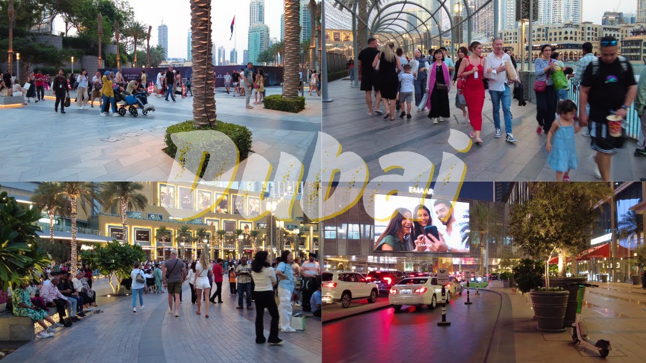 [ 4K ] Dubai Friday Night, Downtown City Center - Walking Tour 🇦🇪