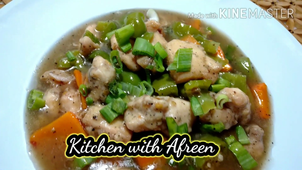 BLACK PEPPER CHICKEN RECIPE CHINESE CHICKEN GRAVY RECIPE CHINESE