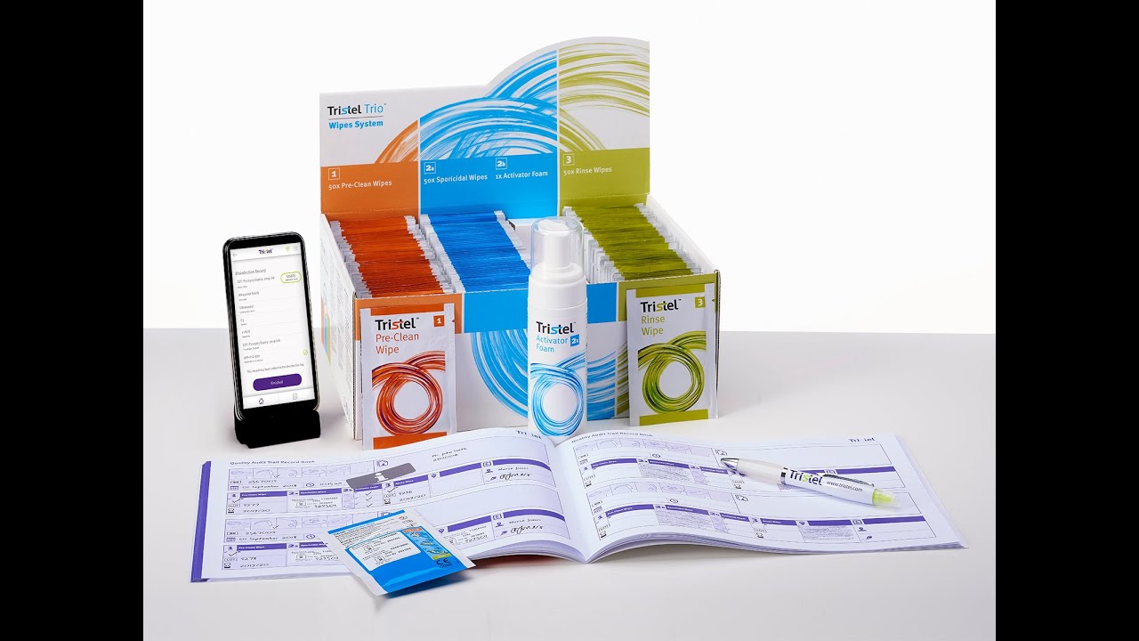 Schulungsvideo zur Nutzung des Tristel Trio Wipes Systems anhand eines flexiblen Nasopharyngoskops