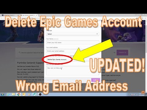 Updated How To Delete Your Epic Games Account Wrong Email Address 100 Working Youtube