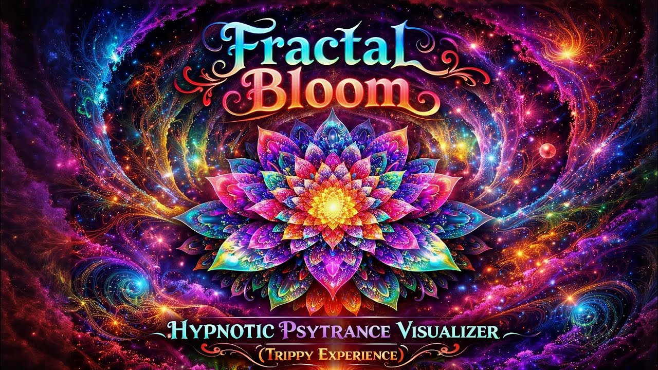 VM |  Fractal Bloom – Hypnotic Psytrance Visualizer (Trippy Experience)